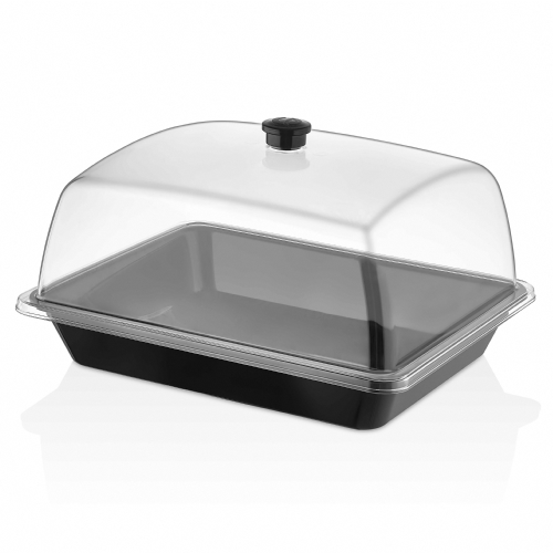 GN 1/2 DOME COVER- GN 1/2 50 CONTAINER BLACK