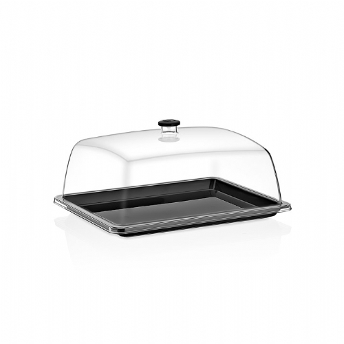 GN 1/2 DOME COVER - GN 1/2 BLACK TRAY