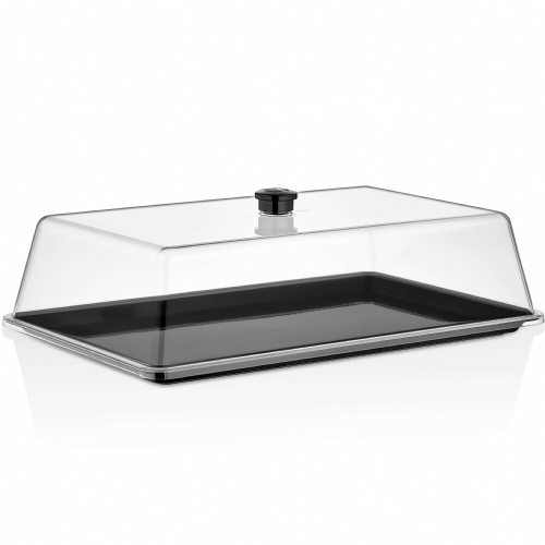 460*360 mm DOME COVER& TRAY (BLACK)