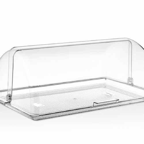 GN 1/1 ROLL-TOP DOME COVERS+ PC GN 1/1 TRAYS (CLEAR)