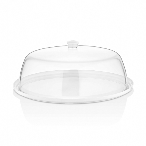 350 mm ROUND DOME COVER- TRAY WHITE