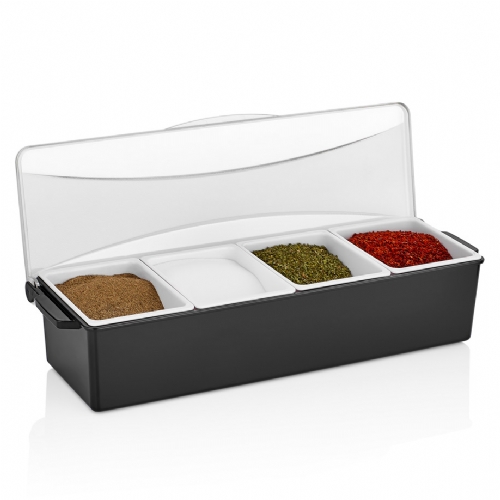 GARNISH TRAYS WITH 4 COMPARTMENTS