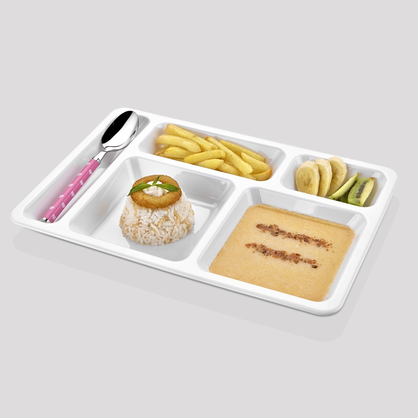 FOOD TRAYS WITH COMPARTMENTS